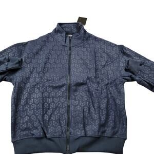 Rawgear Navy Blue Geometric Pattern Full Zip Jacket Men Medium New With Tags 691